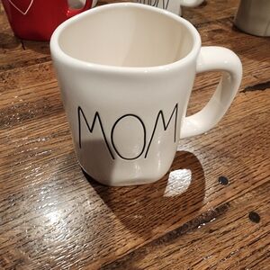 Rae Dunn White 'MOM' Mug